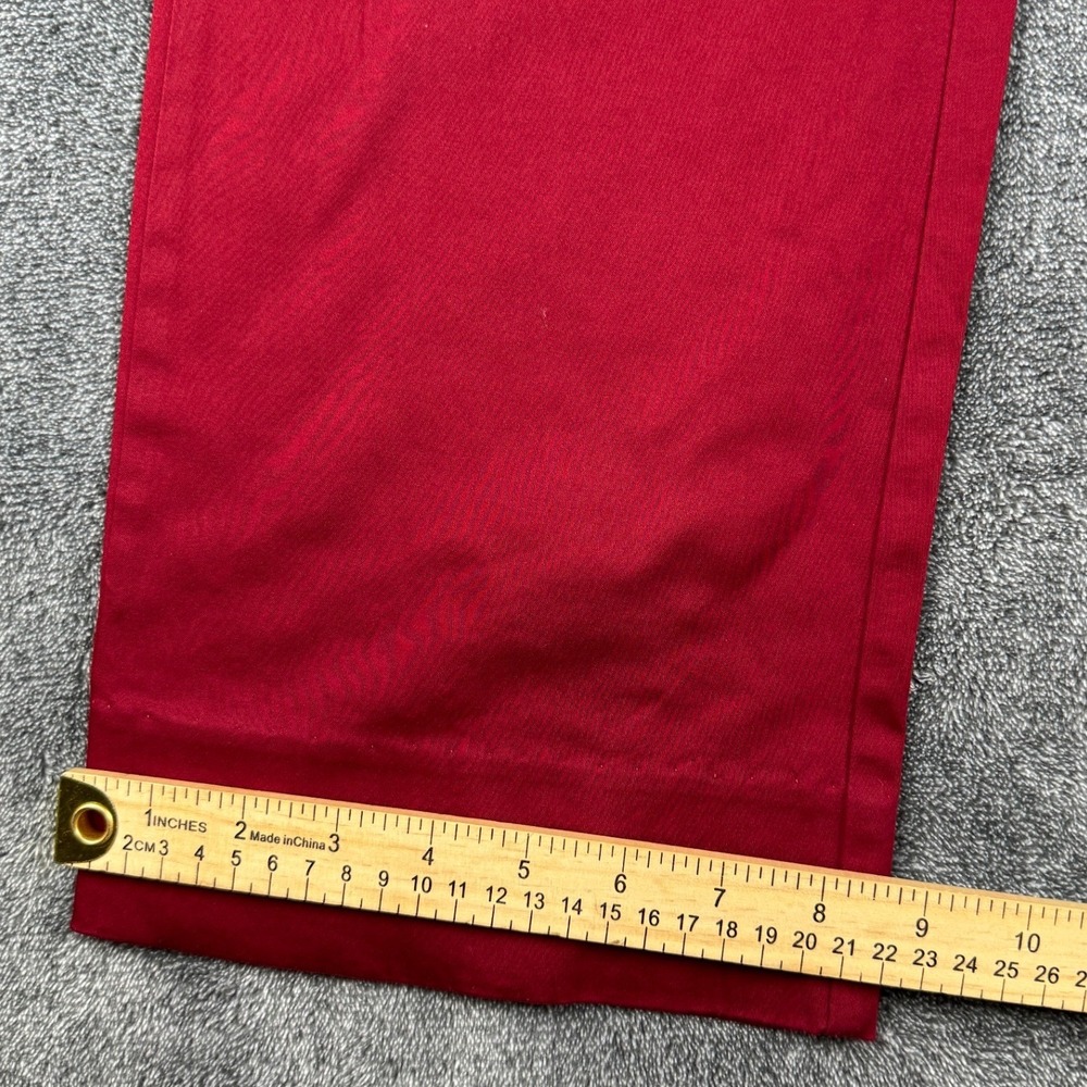 Vintage Y2K Merona Women's Red Stretch Straight Leg Dress Pants Size 4 Mid Rise - Picture 14 of 14